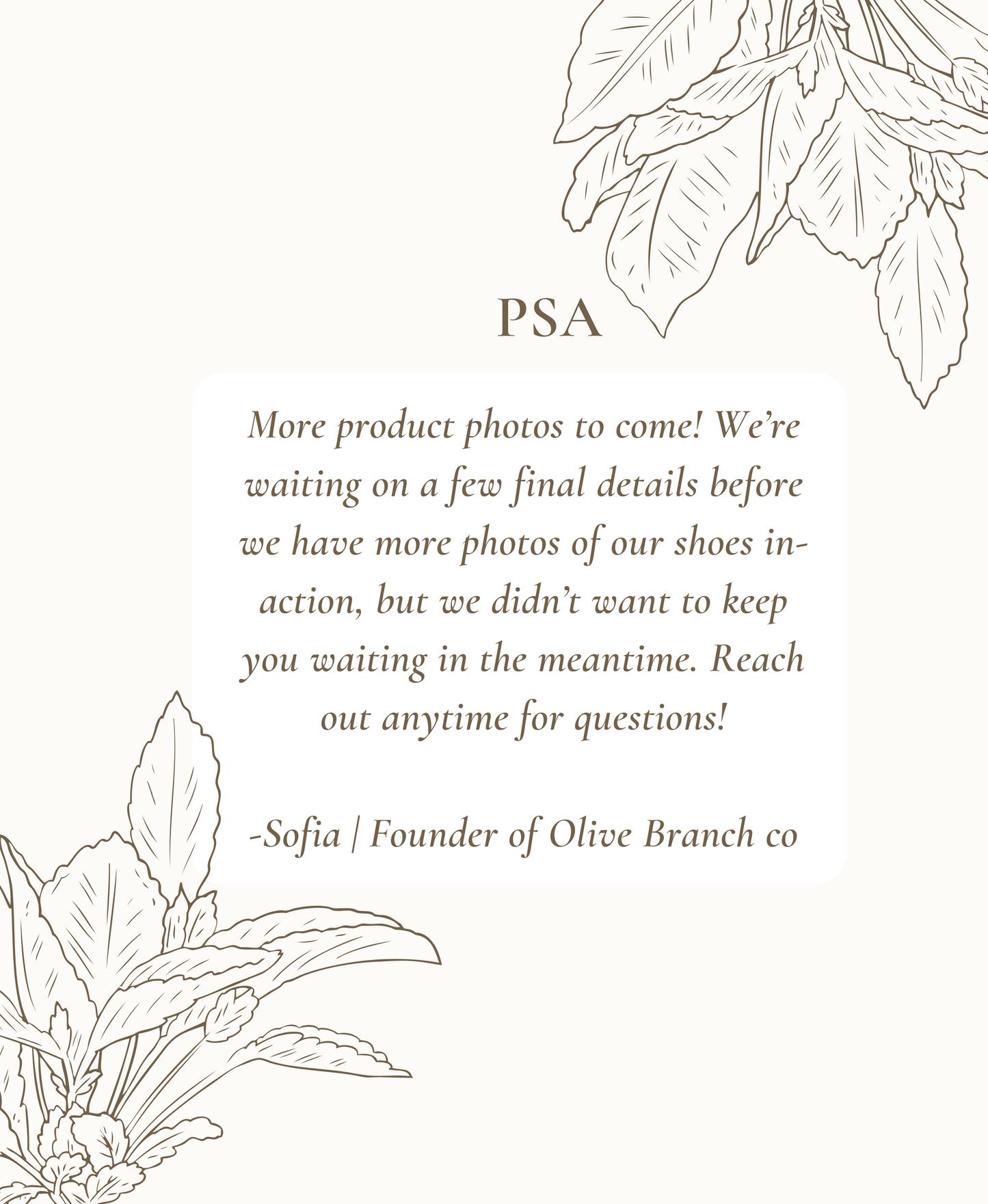 message that product photos are coming soon