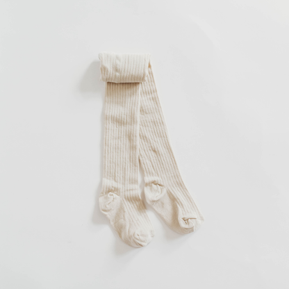 Ribbed Tights  - Undyed Organic Cotton