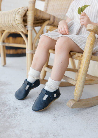 The Everything Shoe - Jordan Blue - Soft Sole Barefoot 100% Leather