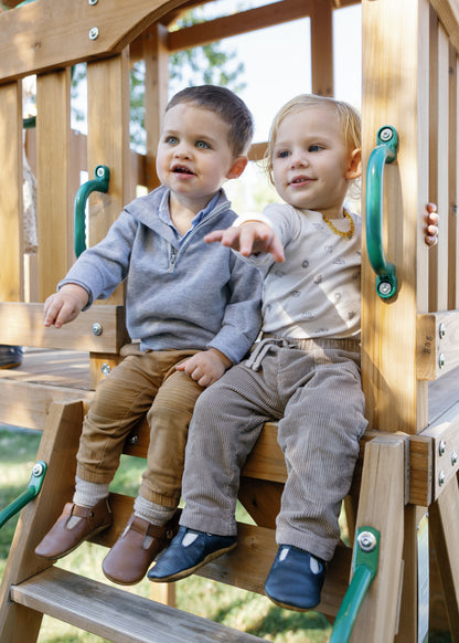 The Everything Shoe - Jordan Blue - Soft Sole Barefoot 100% Leather