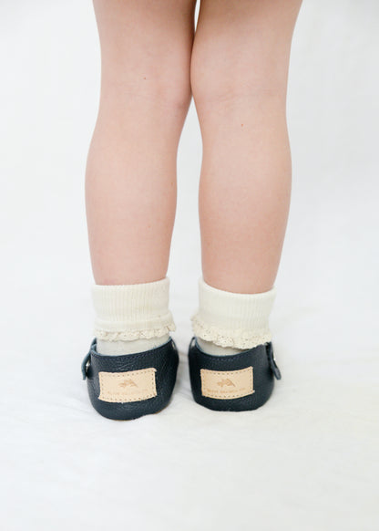 Lace Cotton Socks - Undyed Organic Cotton